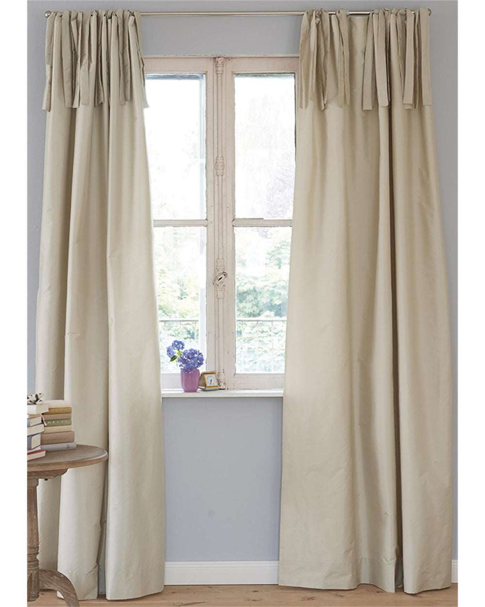 Faux-Silk Vorhang Silberbeige