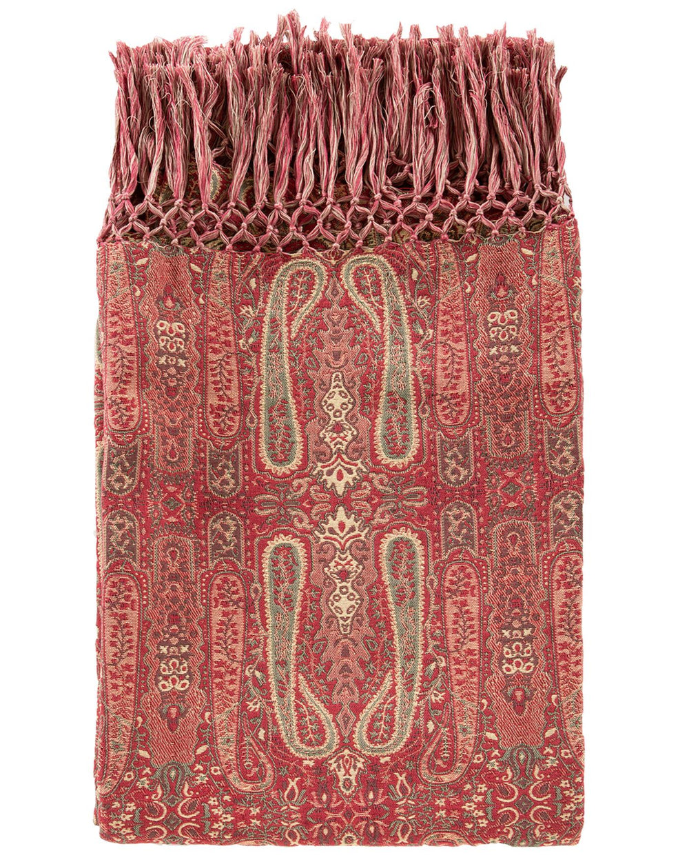 Paisleydecke rot-grün