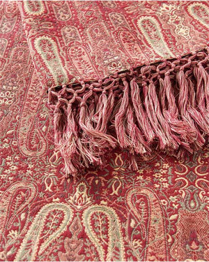 Paisleydecke rot-grün