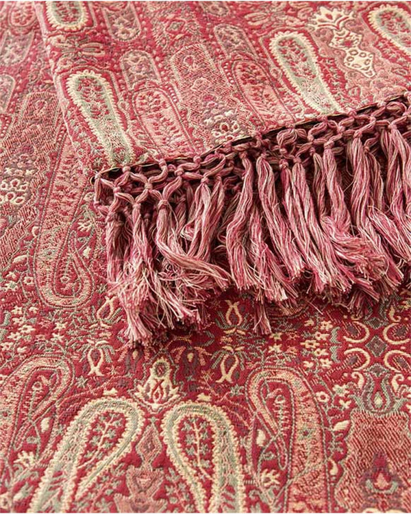 Paisleydecke rot-grün