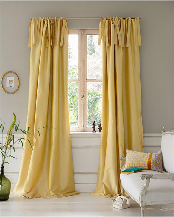 Faux-Silk-Vorhang gelb