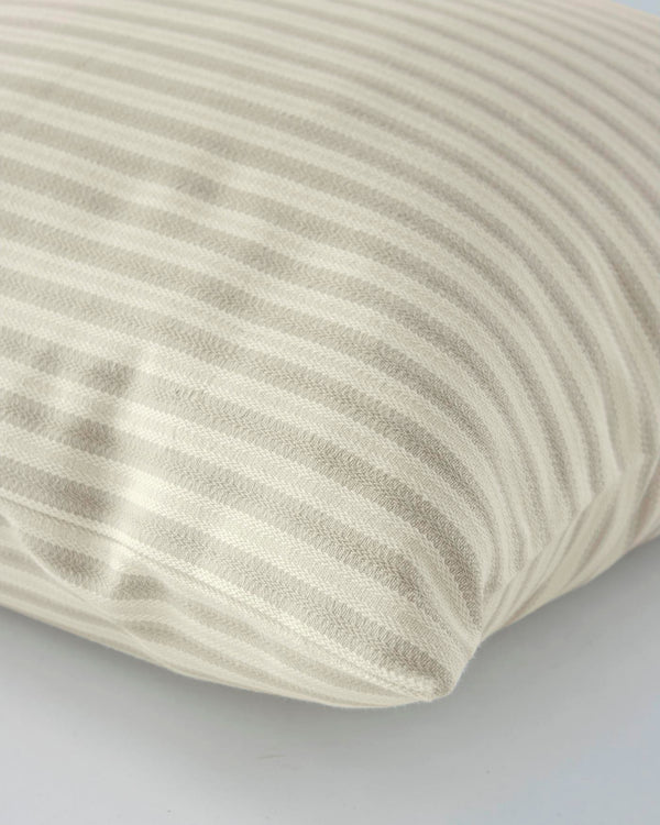 Kissenhülle grau-beige-creme gestreift