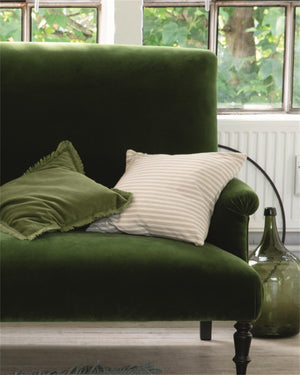 Kissenhülle grau-beige-creme gestreift