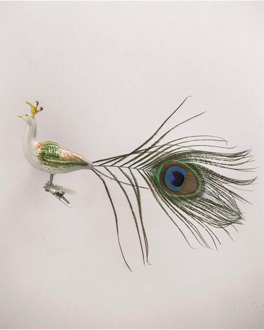 Weihnachtsschmuck Pfau mit Feder