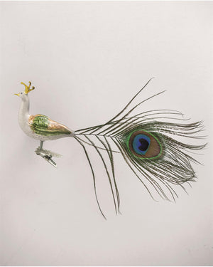 Weihnachtsschmuck Pfau mit Feder