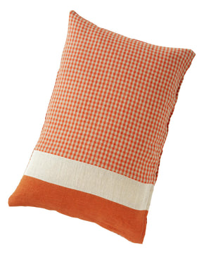 Kissenhülle Orange Vichy