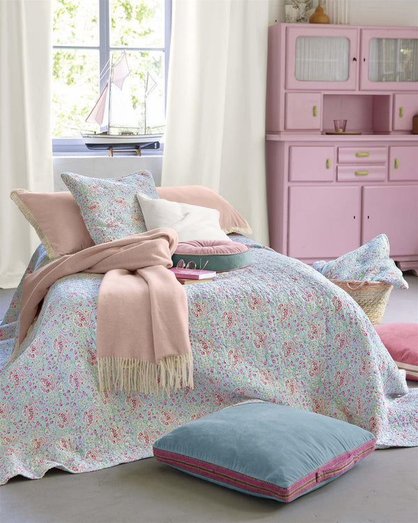Kissenhülle Boho Pastellblau