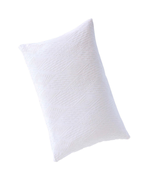 Kissenhülle Rautenmuster Weiß