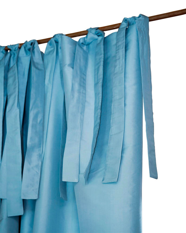 Faux-Silk-Vorhang Blau