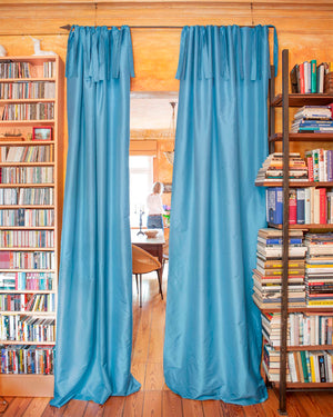 Faux-Silk-Vorhang Blau