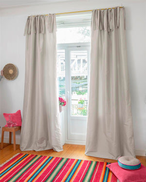 Faux-Silk-Vorhang Lichtgrau