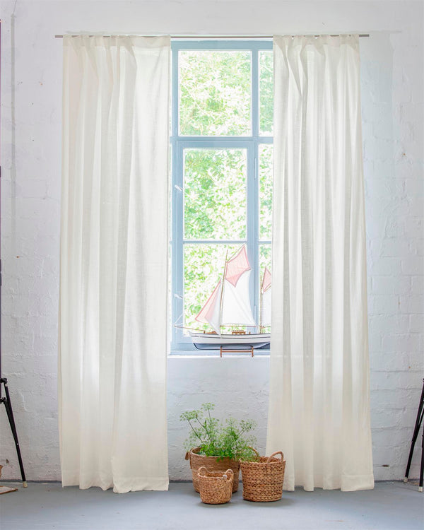 Vorhang Leinenlook, transparent