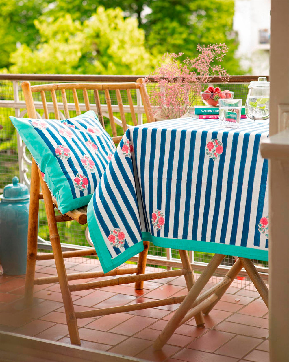 Tischdecke Juliette Handstempeldruck