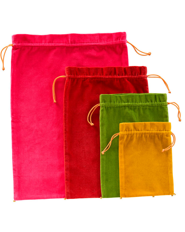 Geschenkebeutel aus Samt 4er Set