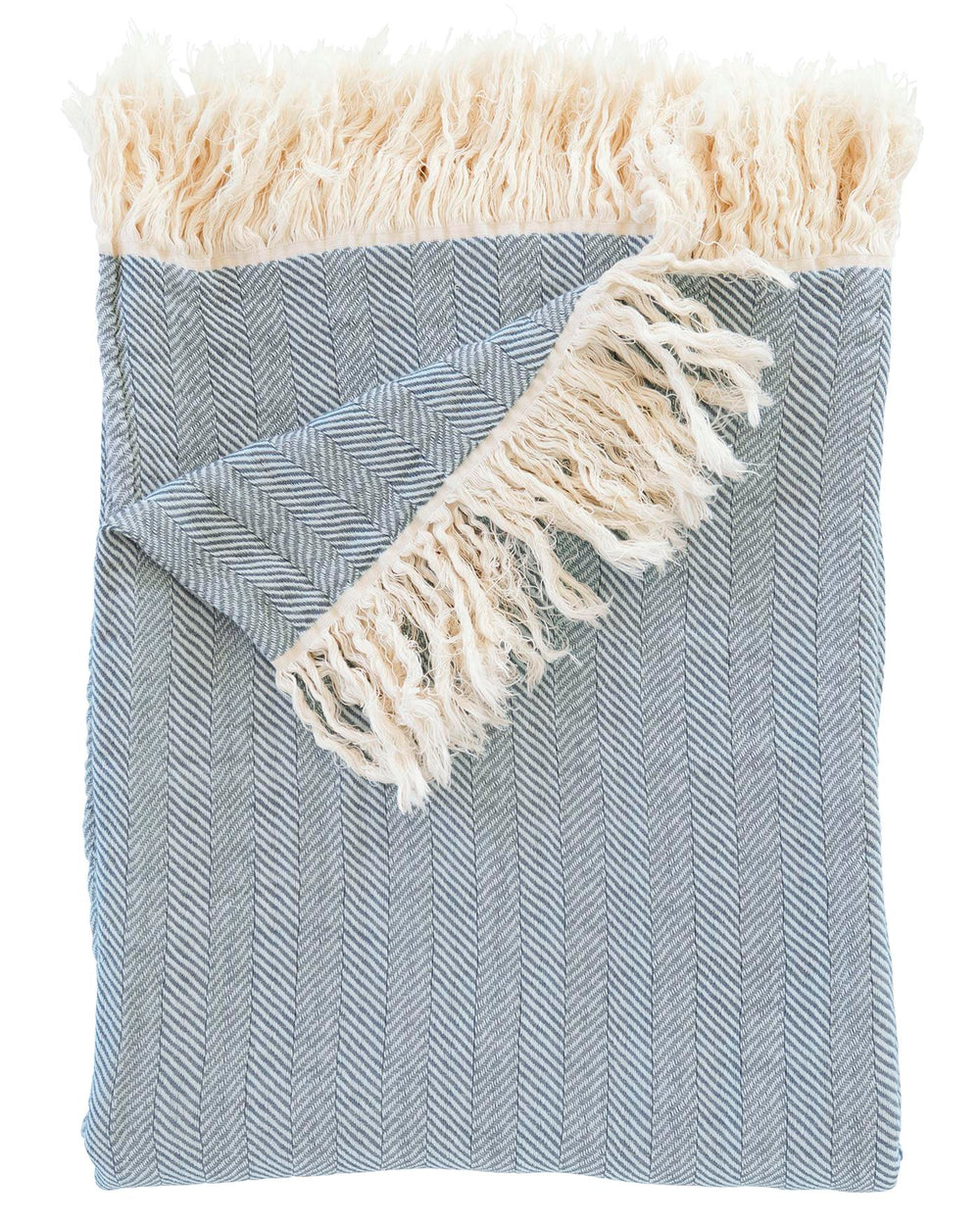 Plaid Blau, Herringbonewebung
