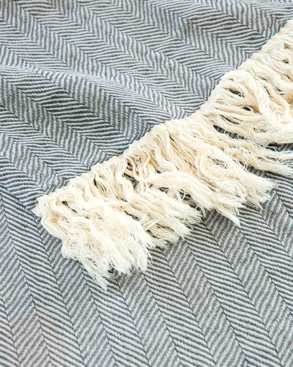Plaid Blau, Herringbonewebung