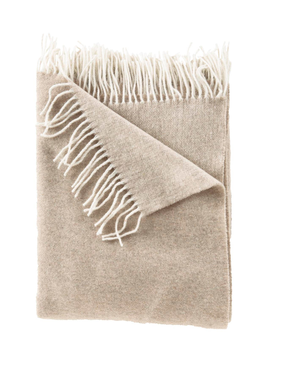 Wolldecke Beige