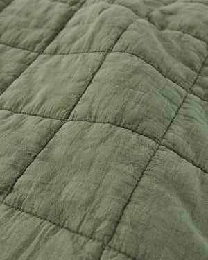 Steppdecke Stonewashed Efeu