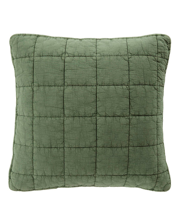 Steppkissenhülle Stonewashed Efeu