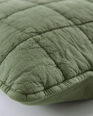 Steppkissenhülle Stonewashed Efeu