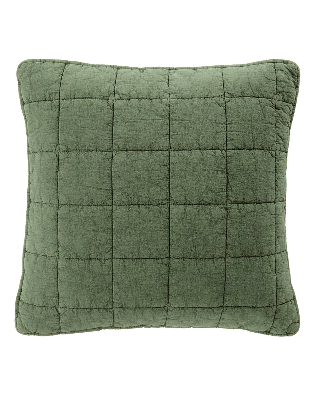 Steppkissenhülle Stonewashed Efeu