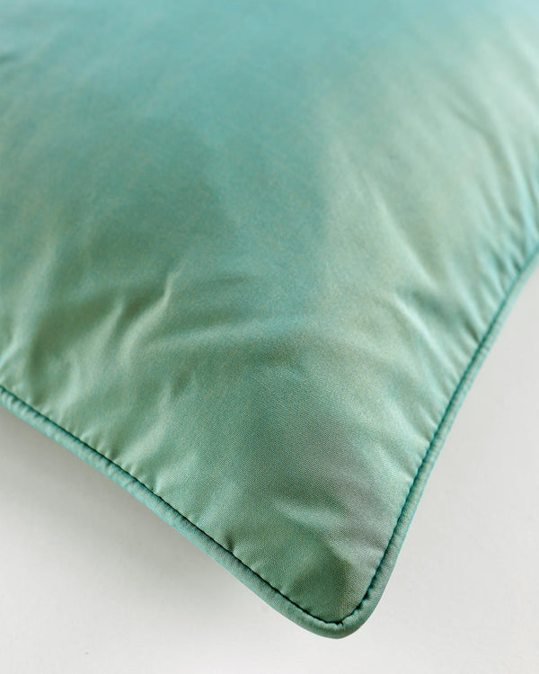 Faux-Silk-Kissenhülle Verde Grün-schimmernd