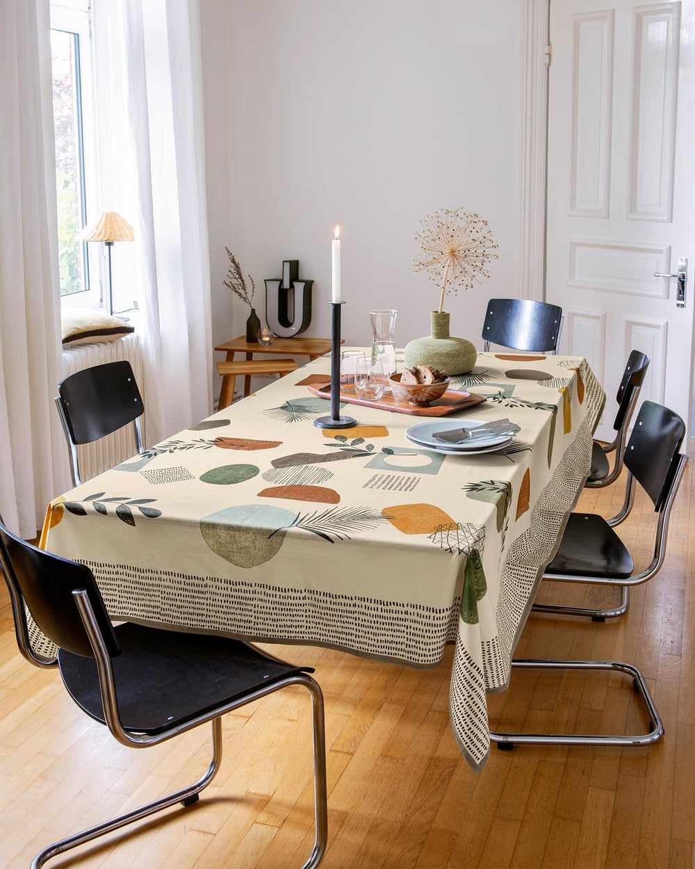 Tischdecke Retro Handstempeldruck