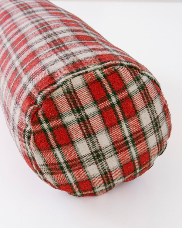 Polsterrolle Karomuster Rot