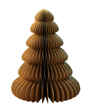 Tischschmuck Tannenbaum Glitzer Gold