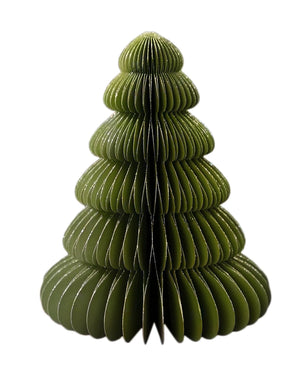 Tischschmuck Tannenbaum Glitzer Oliv