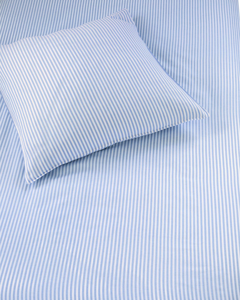 Bettwäsche Kopenhagen, Blau gestreift - GOTS