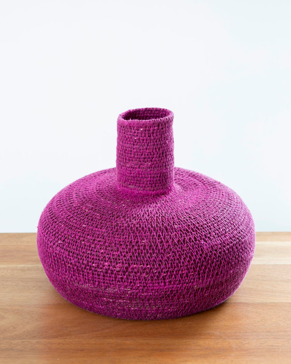 Deko-Vase Seegras Dunkles Pink