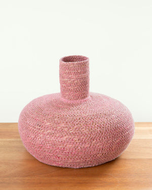 Deko-Vase Seegras Helles Rosa