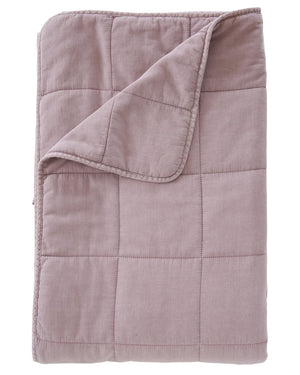 Steppdecke Stonewashed Flieder