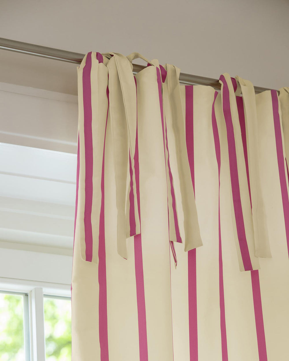Faux-Silk-Vorhang Sestri Levante, Creme-Pink