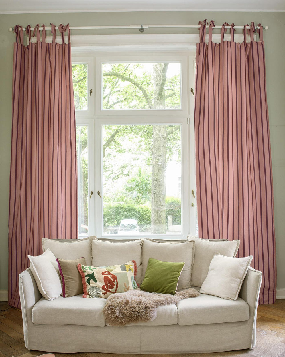 Faux-Silk-Vorhang Kir Royal, Altrosa-Beere
