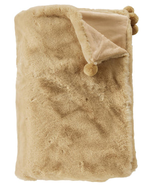 Plüschdecke Beige