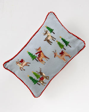 Kissenhülle Rehe im Weihnachtswald