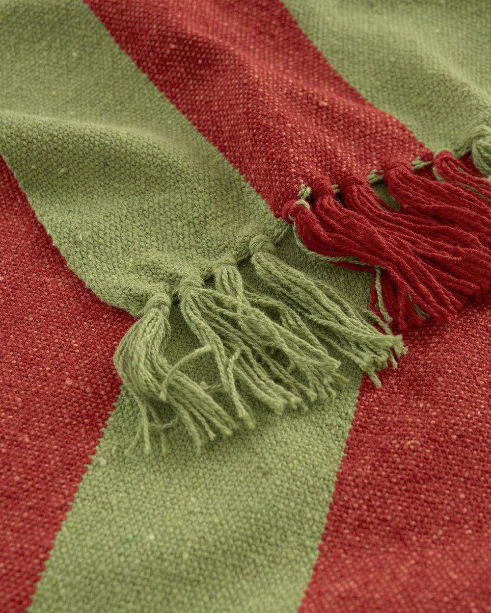 Tagesdecke Streifen Rot-Grün