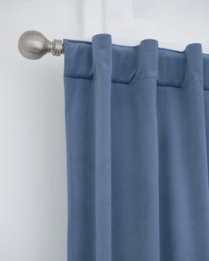 Samtvorhang Meeresblau