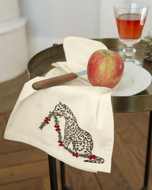 Serviette Leo mit Girlande