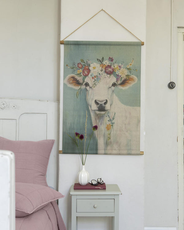 Wandbild Weiße Kuh