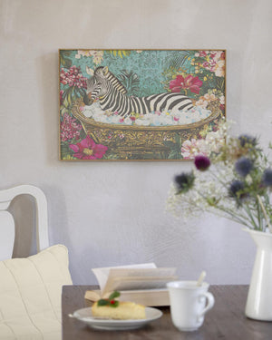 Wandbild Zebra im Bad
