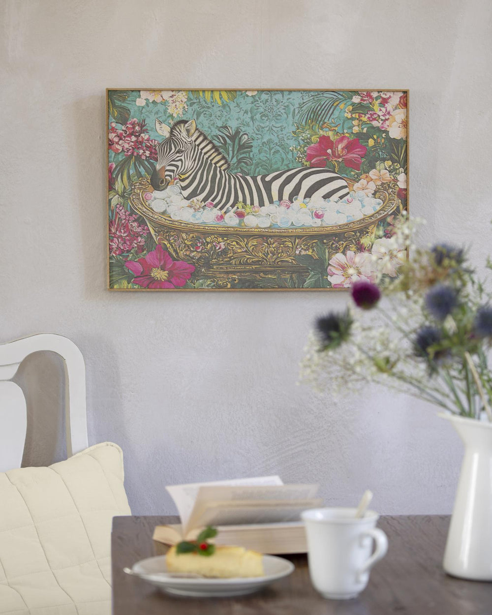 Wandbild Zebra im Bad