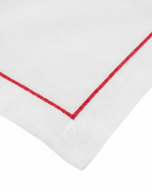 Tischset Tannenzapfen Weiß