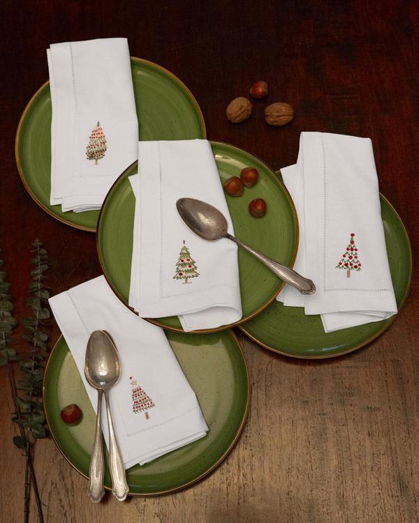 Serviette Weihnachtsbäumchen 4er Set