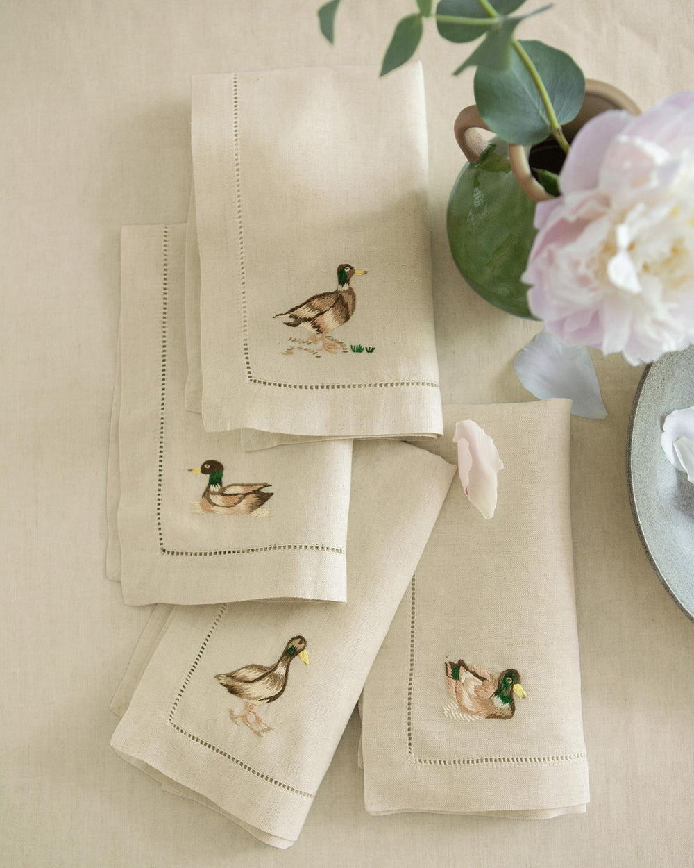 Serviette mit Enten,  4er Set