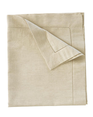 Tischdecke Halbleinen Hohlsaum