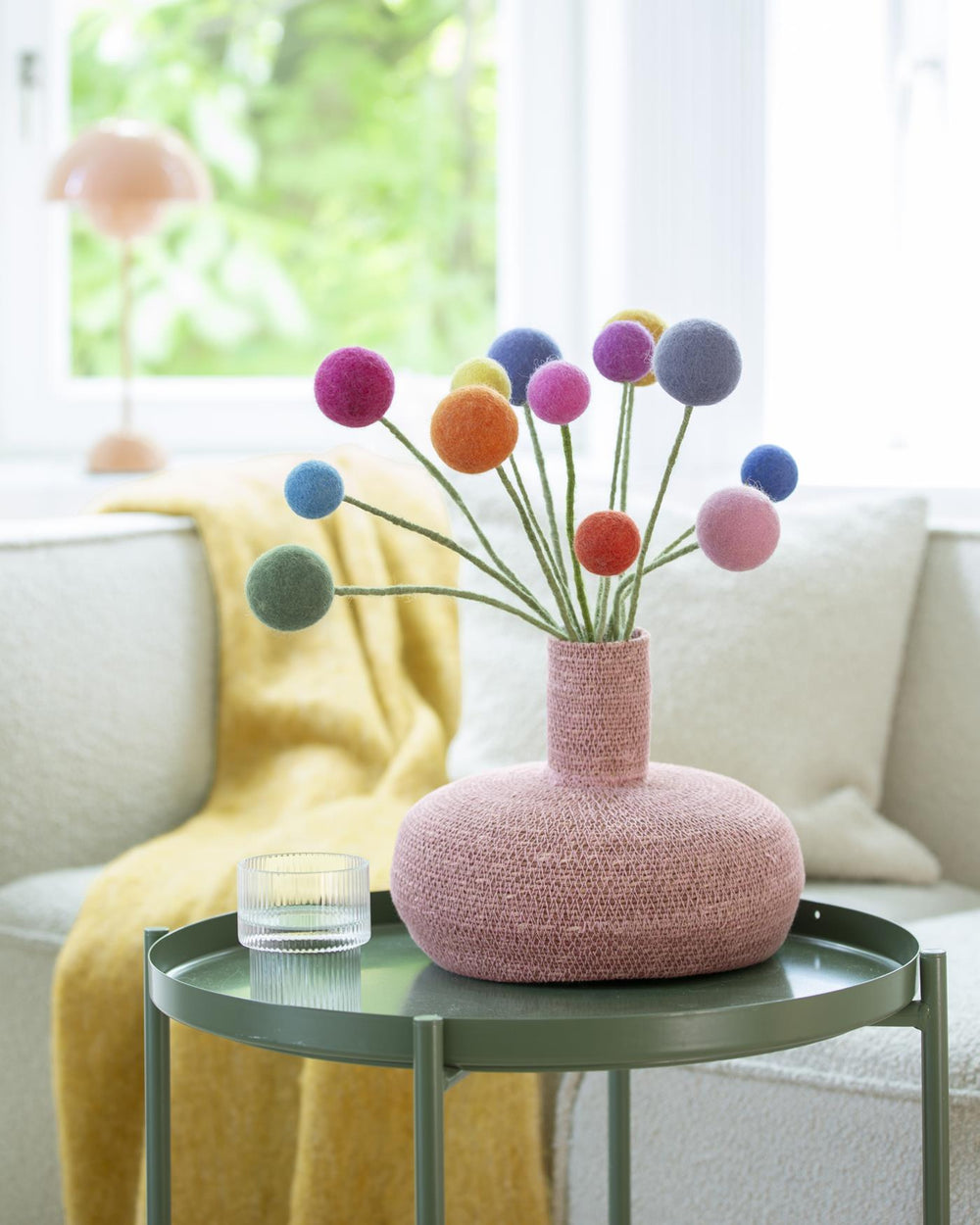 Pomponblume Magenta