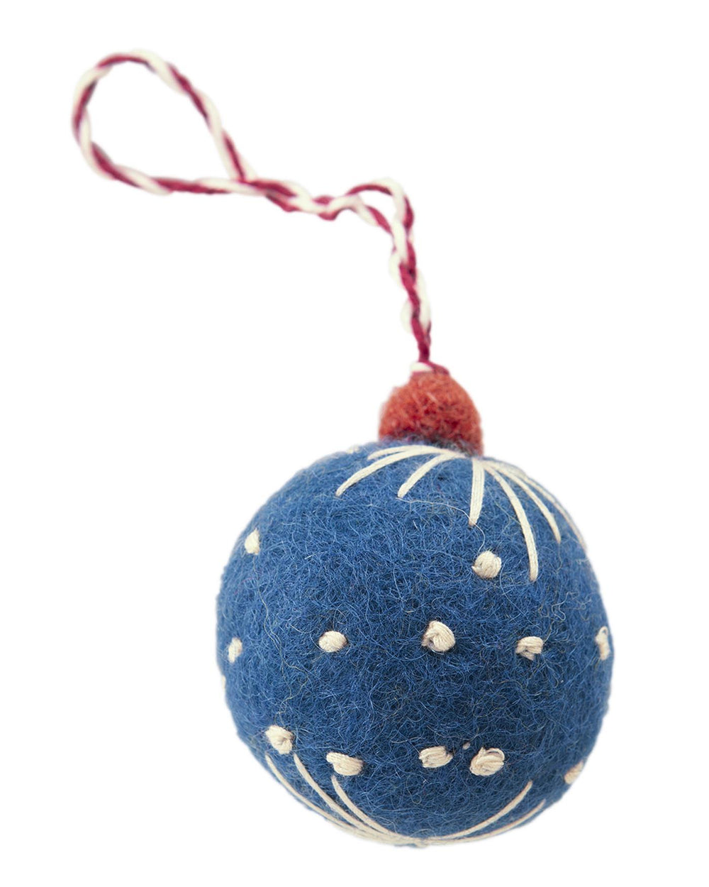 Weihnachtsfilzkugel Blau